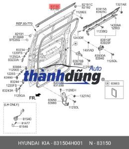 BI ĐẨY CỬA SỔ TRỜI HYUNDAI SANTAFE 2015 | 816363S010 - Ảnh 4