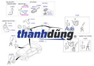 KHÓA CỘT LÁI HYUNDAI I10 2013-2017 | 819001R700 - Ảnh 4