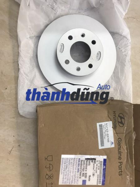 đĩa phanh trước hyundai i10 1.0l 2017 | 51712-0x700