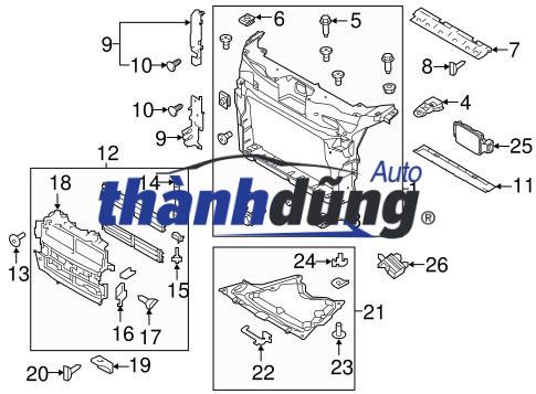 XƯƠNG ĐỠ KÉT NƯỚC TOYOTA VIOS 2014 | 53210-0D929 - Ảnh 5