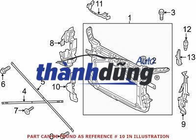 XƯƠNG ĐỠ KÉT NƯỚC TOYOTA VIOS 2014 | 53210-0D929 - Ảnh 4