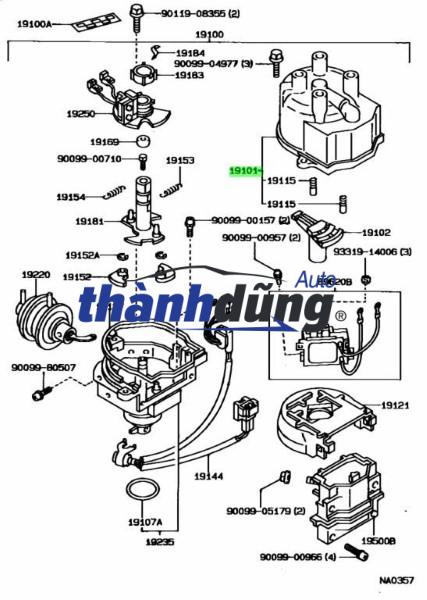 NẮP DELCO TOYOTA ZACE 2001 | 1910113550 - Ảnh 4