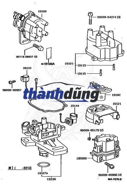 NẮP DELCO TOYOTA ZACE 2001 | 1910113550 - Ảnh 3