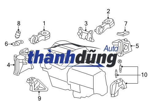 CHÂN MÁY HỘP SỐ FORD EVEREST 2017 | EB3G-7E373-CB - Ảnh 5