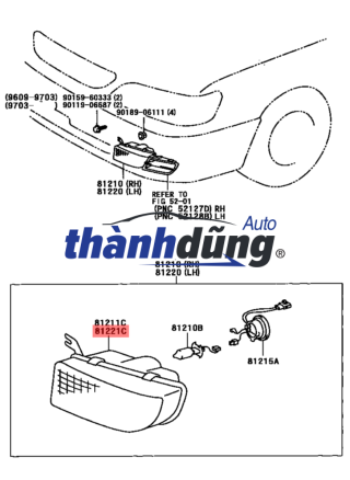 ĐÈN GẦM TRÁI TOYOTA INNOVA 2008 | 81210-0K031 - Ảnh 5