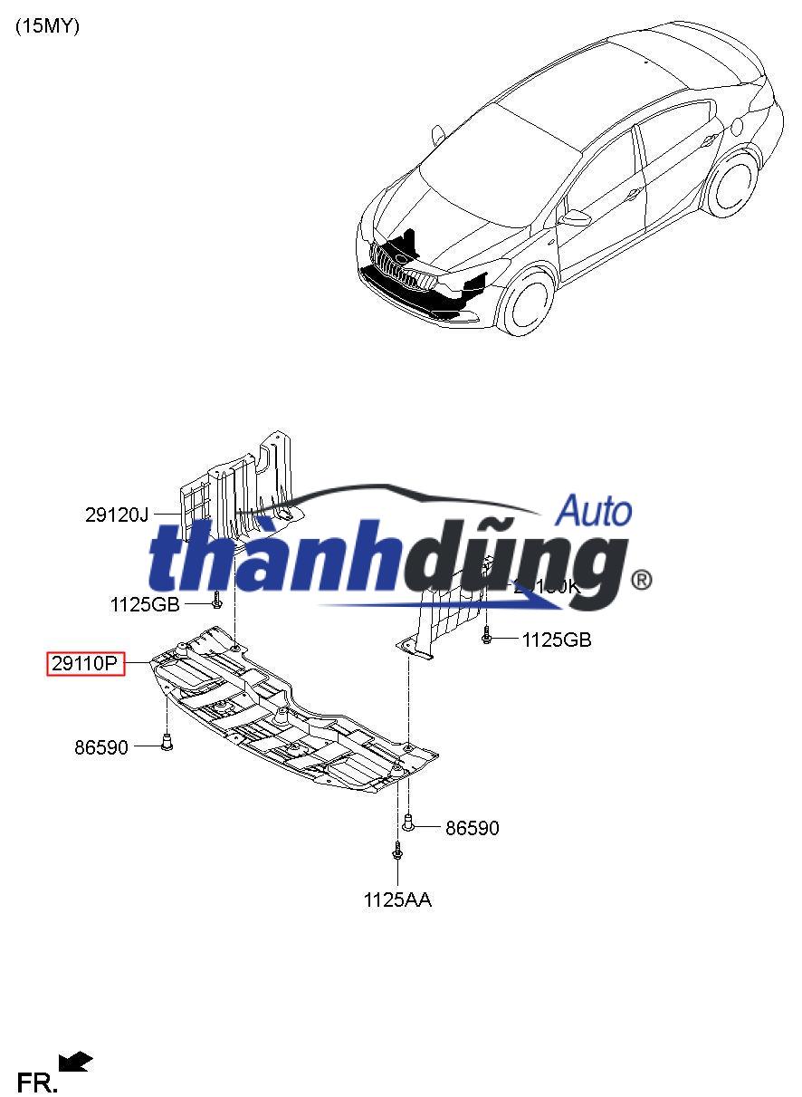 CHẮN BÙN ĐỘNG CƠ TRÁI XE HYUNDAI SANTAFE 2022 | 84227S2500 - Ảnh 5