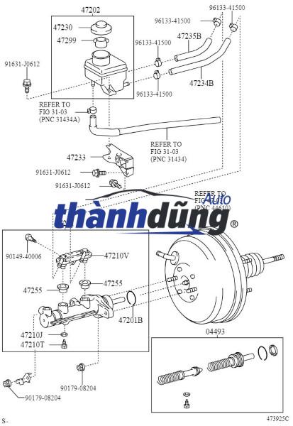 BÌNH DẦU PHANH LEXUS LX570 2017-2021 | 47288-71010 - Ảnh 4