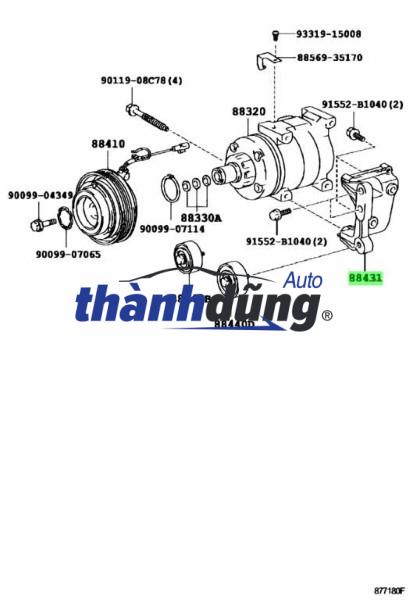 GIÁ BẮT LỐC LẠNH TOYOTA FORTUNER 2010 | 88431-0K010 - Ảnh 4
