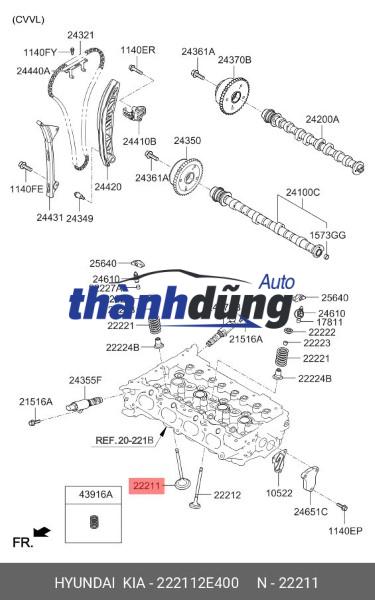 XUPAP HÚT KIA CERATO 2011-2019 | 22211-2E400 - Ảnh 4