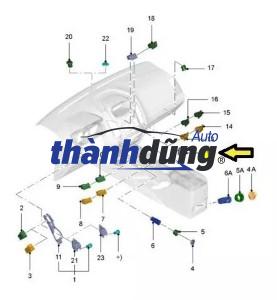 CÔNG TẮC CÀI CẦU FORD RANGER 2015 | AB39-7Z155-BA - Ảnh 4
