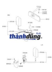 GỌNG GƯƠNG TRÁI KIA K165 | 0K60A69110E - Ảnh 3