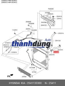 ỐNG NƯỚC RA HYUNDAI TERRACAN 2005 | 0K88R13540 - Ảnh 5