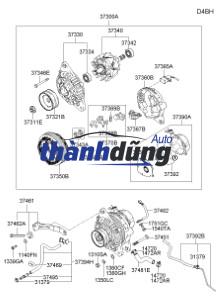 TĂNG DÂY CUROA MÁY PHÁT XE HYUNDAI PORTER 2 2010 | 37460-42751 - Ảnh 5