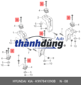TRỤ CHÂN CABIN KIA FRONTIER 125 | 0K61A36111A - Ảnh 5
