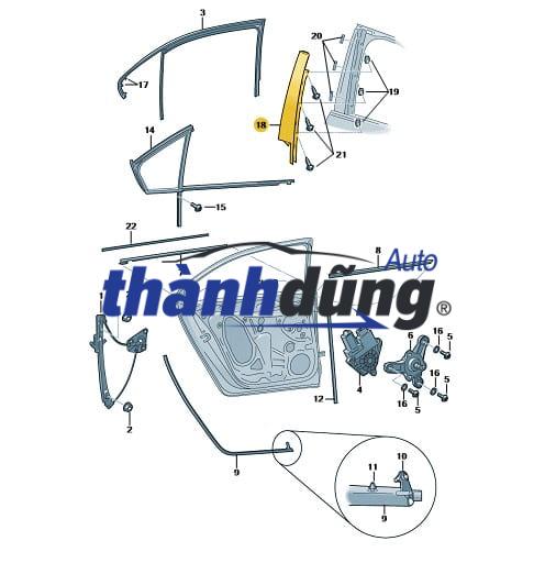 ỐP TRỤ NGOÀI CỬA TRƯỚC MAZDA 3 | BKC350M10 - Ảnh 3