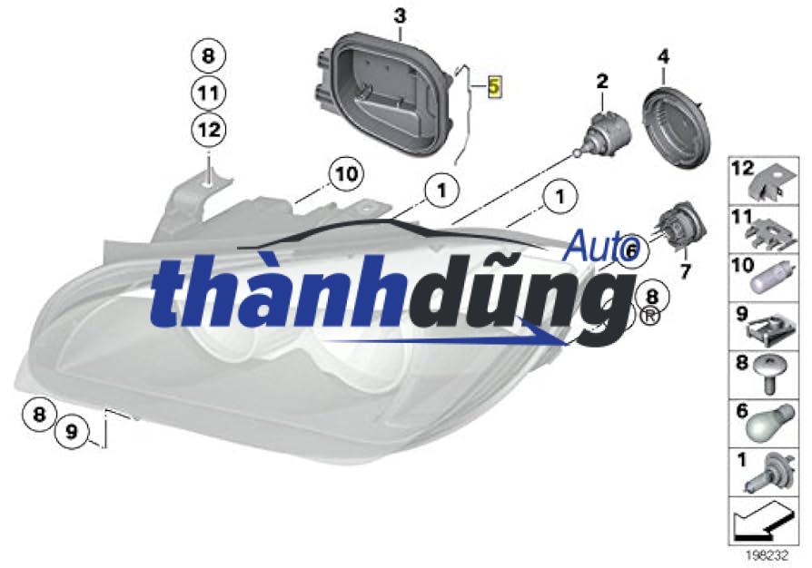 ĐÈN PHA FORD EVEREST TITANIUM 2021 | JB3Z13008AH - Ảnh 4