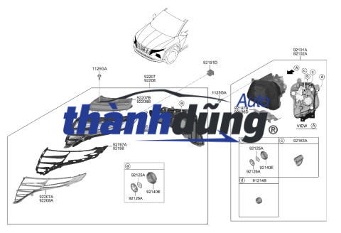 ỐP MẠ ĐÈN PHA PHẢI HYUNDAI TUCSON 2023 | 92136N9300 - Ảnh 3