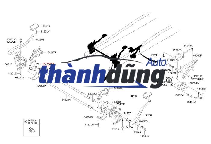 CAO SU CABIN HYUNDAI HD320 | 642306B000 - Ảnh 3