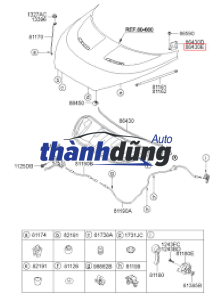 GIOĂNG NẮP CAPO KIA K190 2004-2010 | 864314E000 - Ảnh 5
