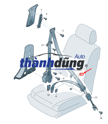 SEAT BELT TRƯỚC PHẢI VINFAST FADIL 2021 | 42768689 - Ảnh 5