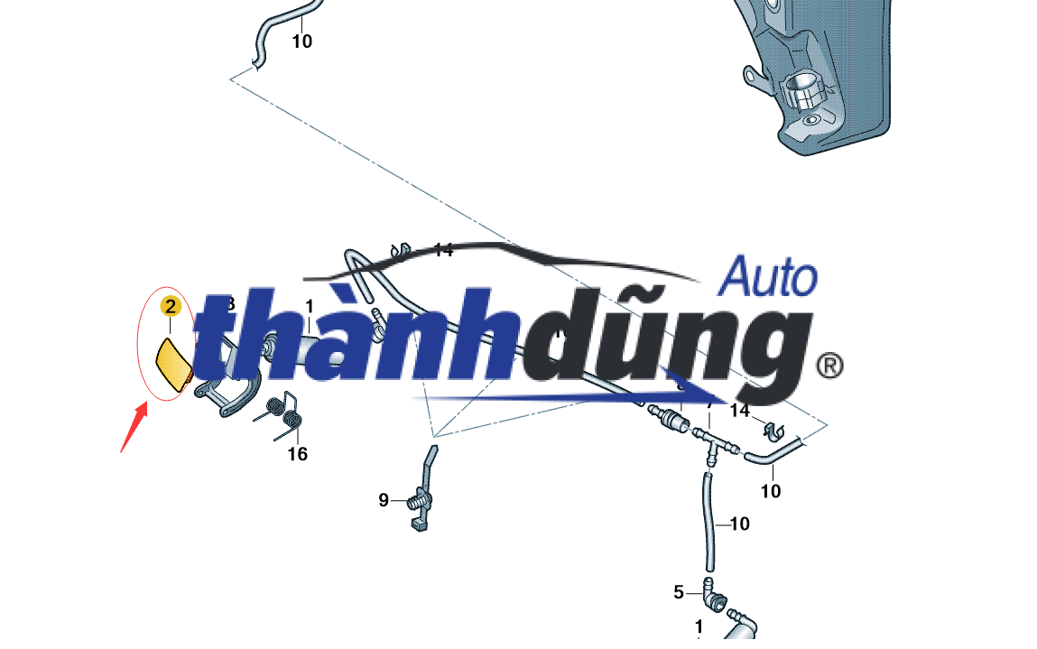 NẮP VÒI RỬA ĐÈN PHA XE KIA SEDONA 2016 | 98682A9000 - Ảnh 4