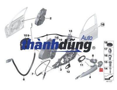 TAY MỞ CỬA TRÁI SSANGYONG KYRON 2008 | 7225509430EAN - Ảnh 5