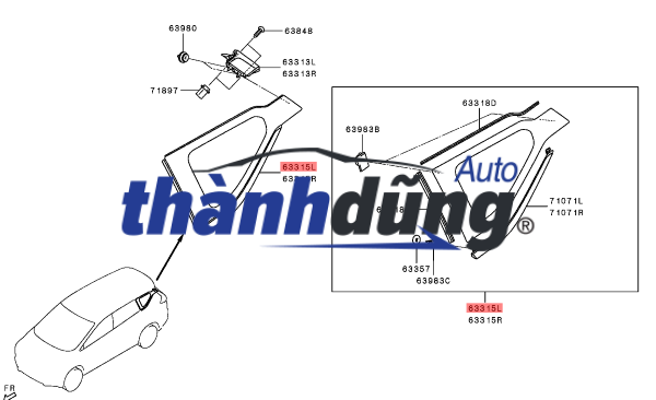 KÍNH HÔNG XE PHẢI HYUNDAI KONA 2020 | 87810J9000 - Ảnh 4