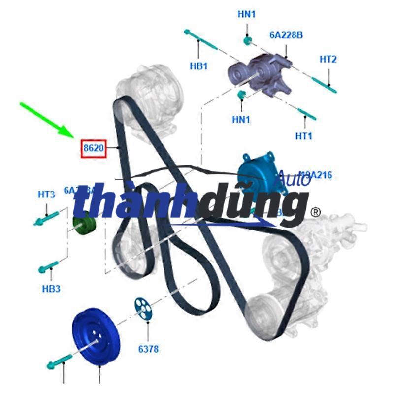 DÂY CUROA TỔNG XE NISSAN LIVINA 2009 | 11720EE50A - Ảnh 4