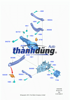 THANH LIÊN KẾT CẦU SAU XE FORD FOCUS 2010 | 98AG5K743AF - Ảnh 3