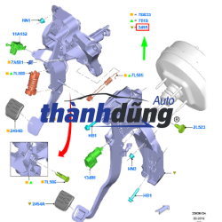 BÀN ĐẠP PHANH HYUNDAI HD380 | 593107C000 - Ảnh 4