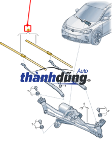 CHỔI GẠT MƯA XE CHEVROLET CAPTIVA C100 2012 | 95479603 - Ảnh 3