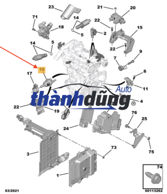 VAN ĐIỆN TỪ CHÂN KHÔNG MAZDA 323 | ZM0318741 - Ảnh 4