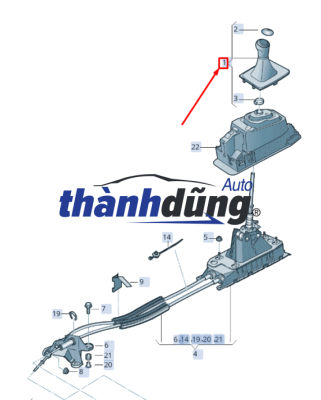 TAY NẮM CẦN SỐ FIAT ALBEA 2002 | 735318915 - Ảnh 3