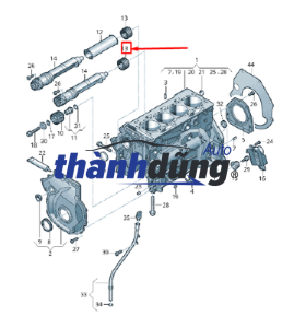 BẠC TRỤC CÂN BẰNG XE TOYOTA CAMRY 2010 | 119112801103 - Ảnh 4
