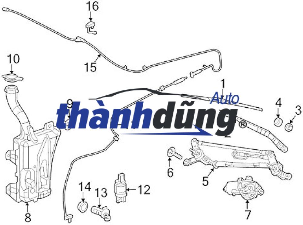 VÒI PHUN NƯỚC RỬA KÍNH TOYOTA HILUX 2015-2023 | 853810K090 - Ảnh 4