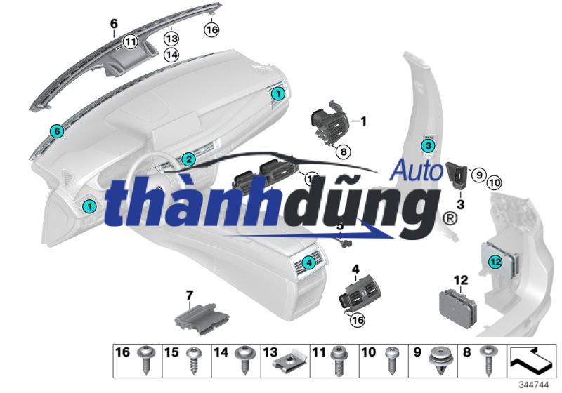 CỬA GIÓ ĐIỀU HÒA TRUNG TÂM MITSUBISHI PAJERO V31 | MR308038 - Ảnh 6