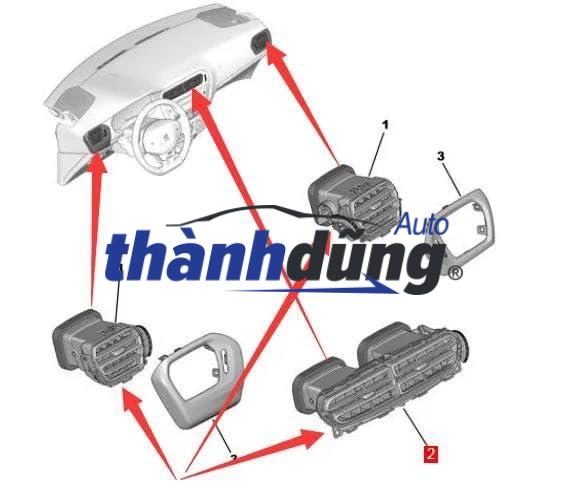 CỬA GIÓ ĐIỀU HÒA TRUNG TÂM MITSUBISHI PAJERO V31 | MR308038 - Ảnh 4