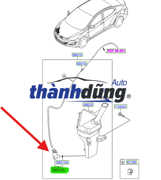 BƠM NƯỚC RỬA KÍNH VOLVO XC90 2010 | 1S7117K624FE - Ảnh 4