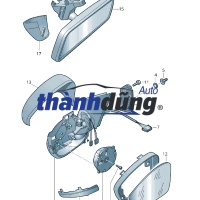 GÁO GƯƠNG CHIẾU HẬU FORD RANGER 2012-2021 | AB3Z17D742EF - Ảnh 5