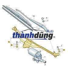 MÔ TƠ GẠT MƯA TRƯỚC MAZDA BT50 2015 | AB3917508AC - Ảnh 3