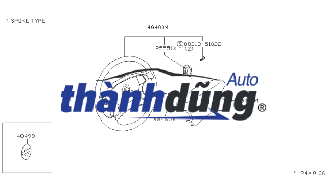 NÚM PHÍM CÒI TOYOTA ZACE DX 2005 | 4513006120B1 - Ảnh 3