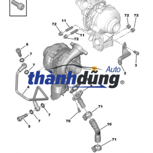 RUỘT TURBO FORD TRANSIT 2.4 2016 | BK3Q6K682NC - Ảnh 4
