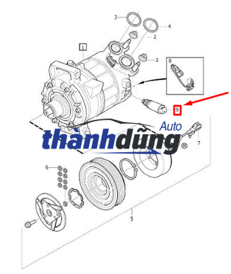 VAN ĐUÔI LỐC LẠNH HYUNDAI TUCSON 2011-2016 | 976742S000 - Ảnh 3