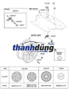 MÂM ĐÚC BÁNH SAU KIA FRONTIER | 529104E570 - Ảnh 5