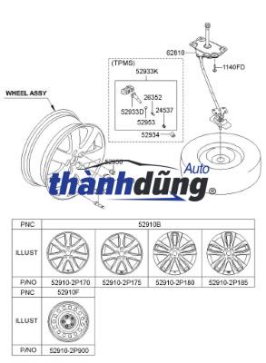 MÂM ĐÚC BÁNH SAU KIA FRONTIER | 529104E570 - Ảnh 2
