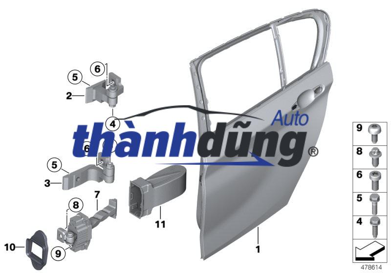 BẢN LỀ CỬA LÙA GIỮA HYUNDAI STAREX 2009 | 839404H00 - Ảnh 5