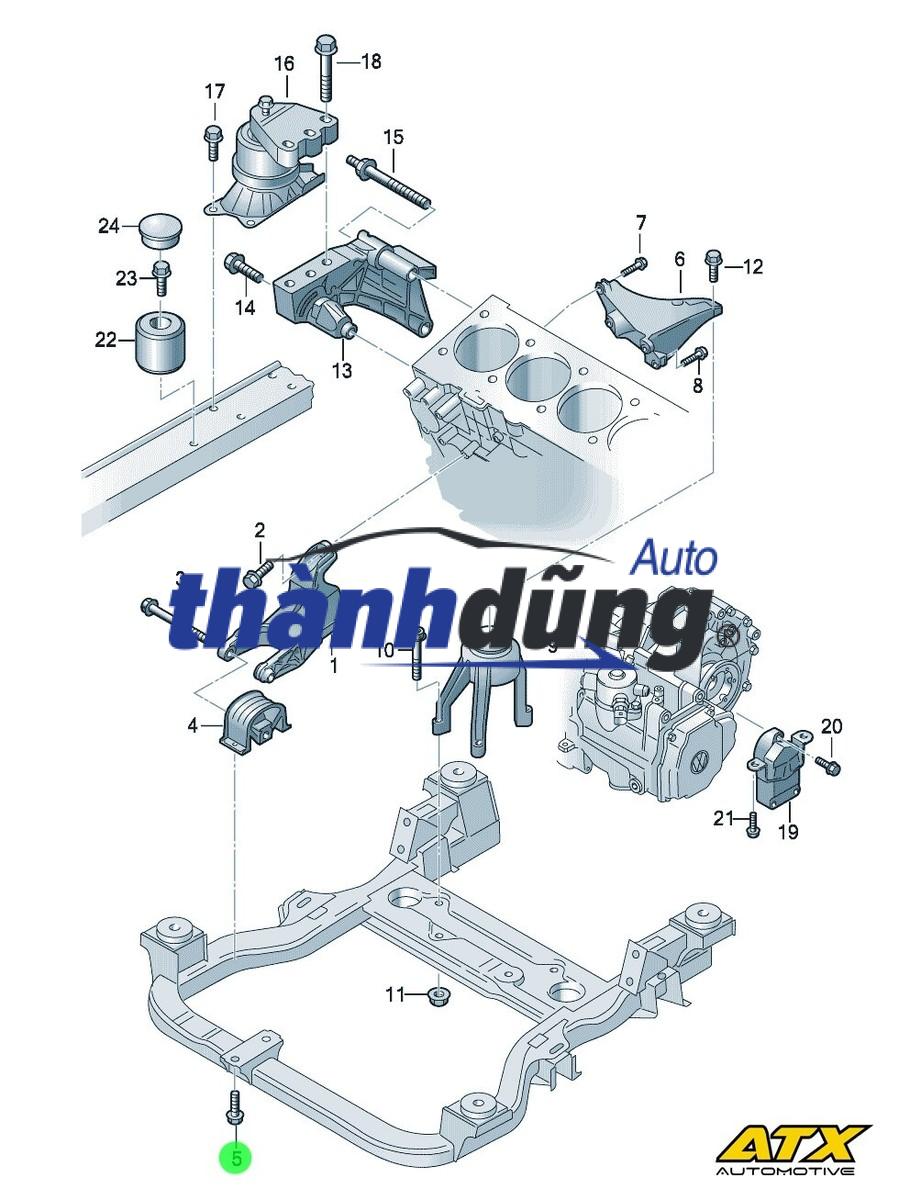 BỆ ĐỠ MÁY NISSAN SUNNY Q 2019 | 544011HM0A - Ảnh 5