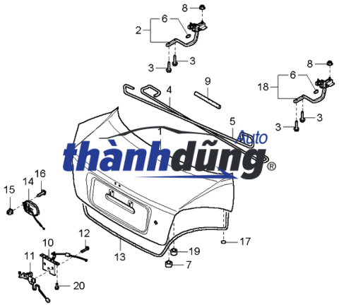 THANH XOẮN ĐỠ CỐP KIA CERATO 2009 | 792831M010 - Ảnh 4