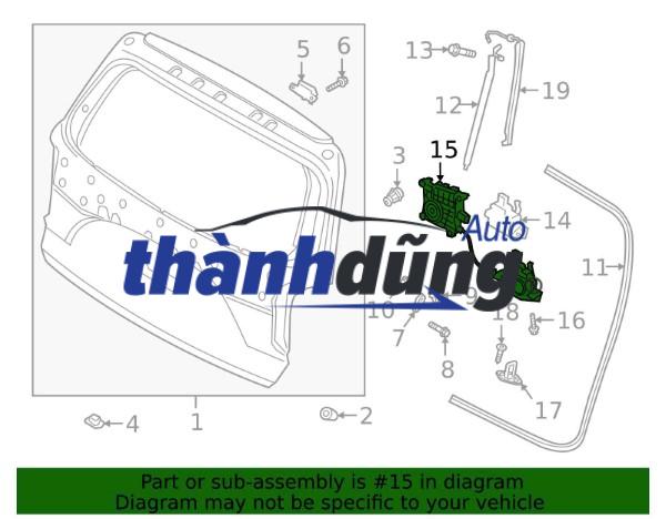 Ổ KHÓA NGẬM CỐP HẬU KIA MORNING 2017-2025 | 81230G6510 - Ảnh 6