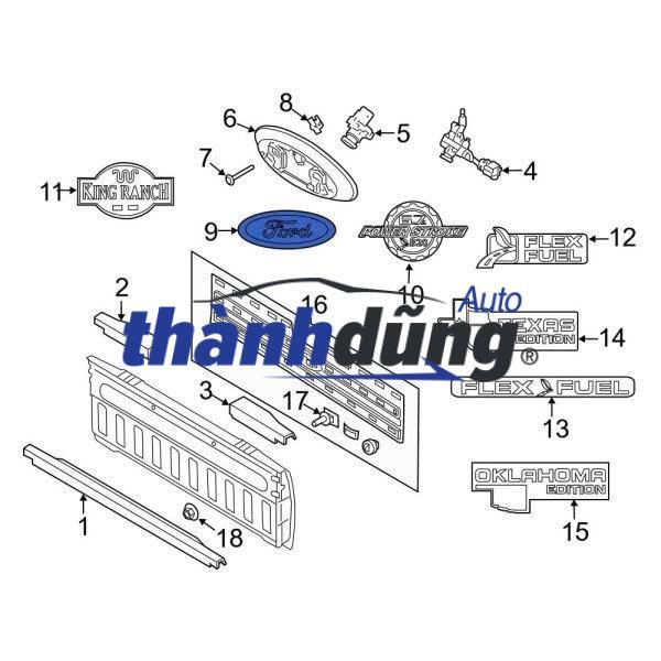 LOGO CAM LÙI FORD RANGER WILDTRAK | CL3Z9942528B - Ảnh 4